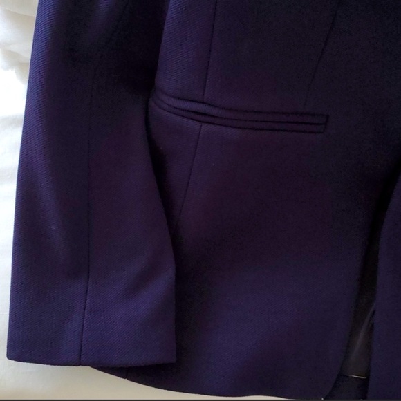 NWT J. CREW Business Casual Women’s Navy Suit Coat Jacket Stretch Twill Blazer - Picture 8 of 8